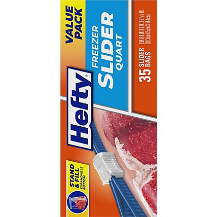 Hefty Freezer Slider Bags Freezer Quart - 35 Count - Image 3
