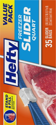 Hefty Freezer Slider Bags Freezer Quart - 35 Count - Image 4