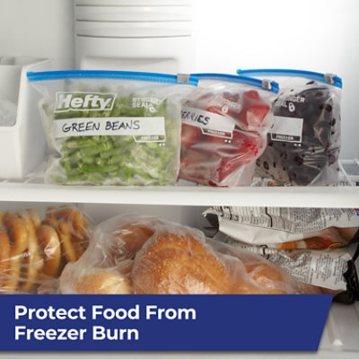 Hefty Freezer Slider Bags Freezer Quart - 35 Count - Image 4