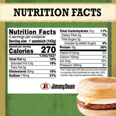 Jimmy Dean Delights Turkey Sausage Egg White & Cheese English Muffin Sandwiches - 4 Count - Image 4