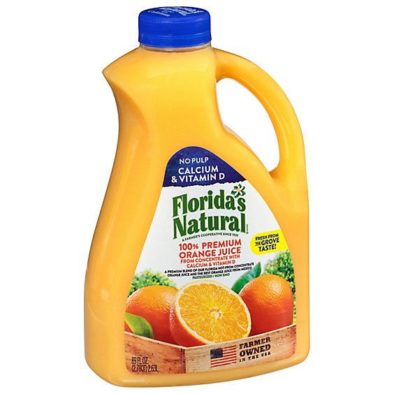 Florida's Natural Orange Juice No Pulp with Calcium Chilled - 89 Fl. Oz.