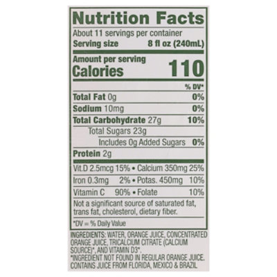 Florida's Natural Orange Juice No Pulp with Calcium Chilled - 89 Fl. Oz. - Image 3