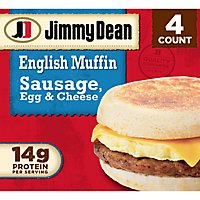 Jimmy Dean Sausage Egg & Cheese English Muffin Sandwiches 4 Count - Image 2