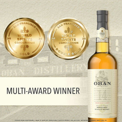 Oban 14 Year Old Single Malt Scotch Whisky - 750 Ml - Image 1