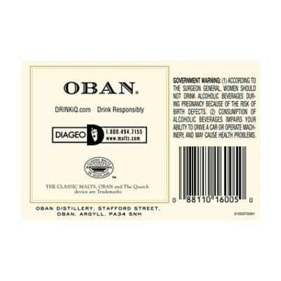 Oban 14 Year Old Single Malt Scotch Whisky - 750 Ml - Image 4