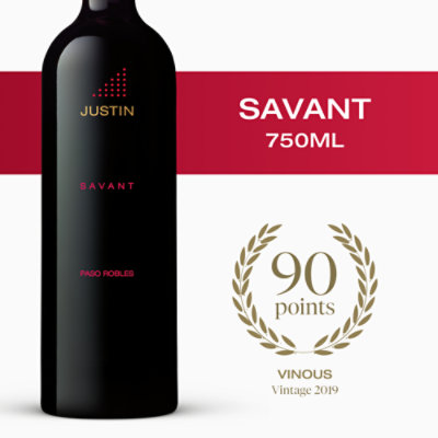 Justin Savant Paso Robles Cabernet-Syrah Blend Wine - 750 Ml - Image 4