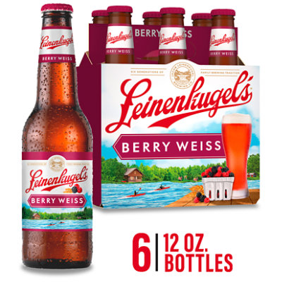 Leinenkugels Berry Weiss Craft Fruit Wheat Beer 4.7% ABV Bottles - 6-12 Fl. Oz. - Image 1