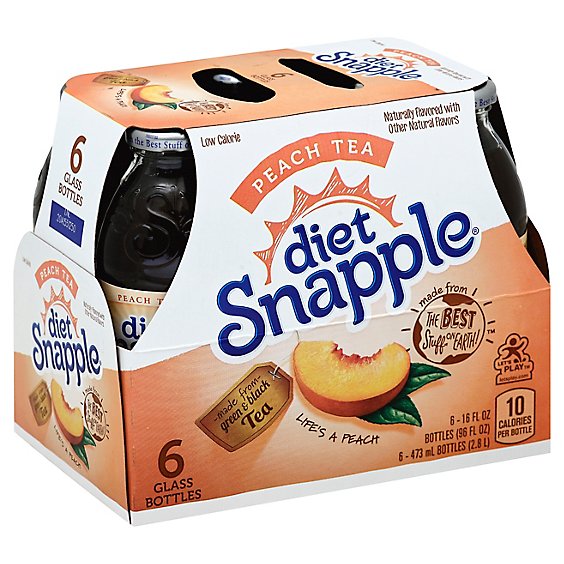 Snapple Diet Iced Tea Peach - 6-16 Fl. Oz.