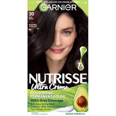 Garnier Nutrisse Nourishing 20 Soft Black Hair Color Creme - Each