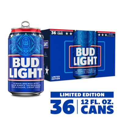 Bud Light American Lager Beer in Cans - 36 - 12 Fl. Oz. - Image 1