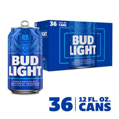 Bud Light Beer Cans - 36-12 Fl. Oz.