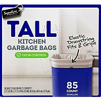 Signature SELECT Tall Kitchen Bags With Drawstring 13 Gallon - 85 Count - Image 4