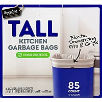 Signature SELECT Tall Kitchen Bags With Drawstring 13 Gallon - 85 Count - Image 2