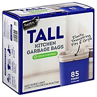 Signature SELECT Tall Kitchen Bags With Drawstring 13 Gallon - 85 Count - Image 1