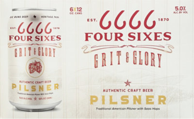 6666 Grit & Glory Texas Pilsner In Can - 72 Fl Oz - Image 4