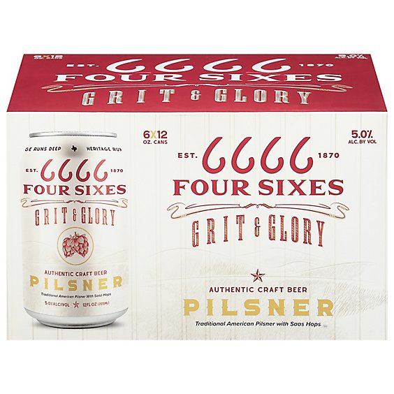 6666 Grit & Glory Texas Pilsner In Can - 72 Fl Oz