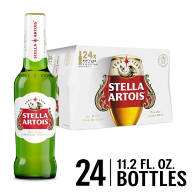 Stella Artois Premium Lager Beer Bottles - 24-11.2 Fl. Oz.