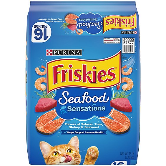 Friskies Cat Food Dry Seafood Sensations Seafood - 16 Lb