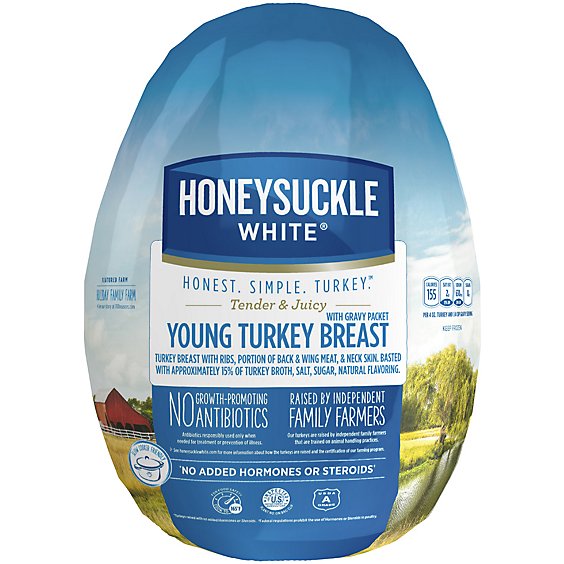 Honeysuckle White Turkey Breast Whole Bone In Frozen - 8 Lb