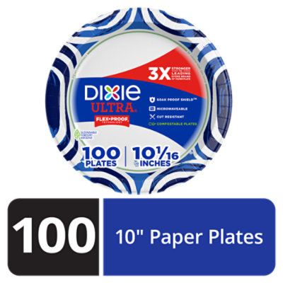 Dixie Ultra Paper Plates Printed 10 1/16 Inch - 100 Count - Image 3