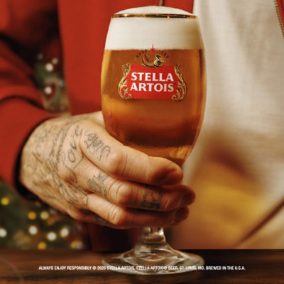 Stella Artois Premium Lager Beer Glass Bottle 5% ABV - 22.4 Oz - Image 2