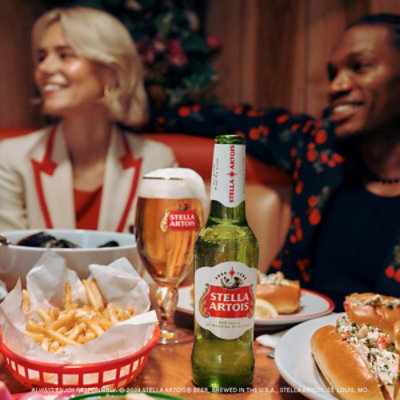 Stella Artois Premium Lager Beer Glass Bottle 5% ABV - 22.4 Oz - Image 5