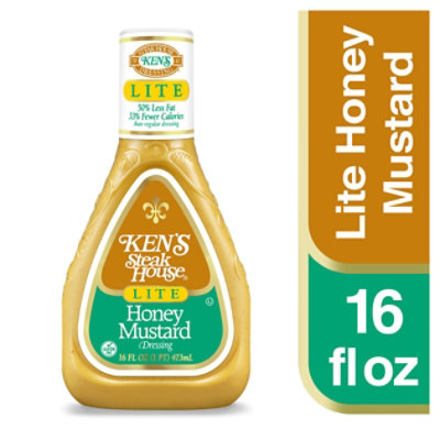 Kens Steak House Dressing Lite Honey Mustard - 16 Fl. Oz.