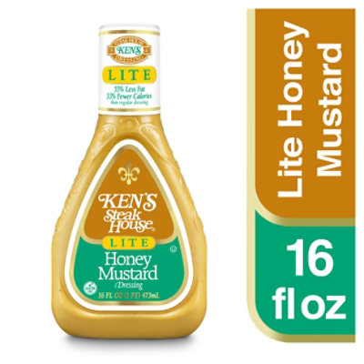 Kens Steak House Dressing Lite Honey Mustard - 16 Fl. Oz.