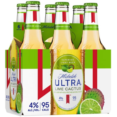 Michelob ULTRA Infusions Lime And Prickly Pear Cactus Light Beer In Bottles - 6-12 Fl. Oz. - Image 1