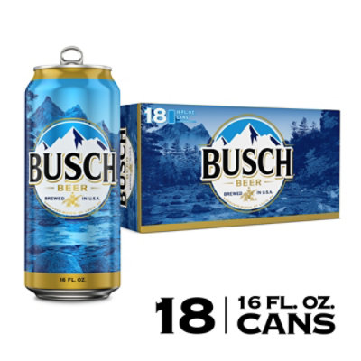 Busch Beer In Cans - 18-16 Fl. Oz.