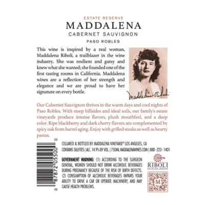 Maddalena Cabernet Sauvignon Wine - 750 Ml - Image 5