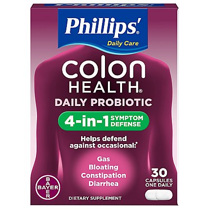 Phillips Colon Health Daily Probiotic Supplement Capsules - 30 Count - Image 1