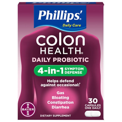 Phillips Colon Health Daily Probiotic Supplement Capsules - 30 Count
