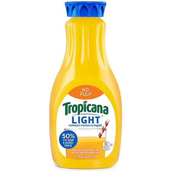 Tropicana Trop50 Orange Juice No Pulp Chilled - 52 Fl. Oz.