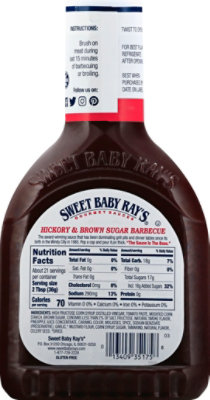 Sweet Baby Rays Sauce Barbecue Hickory & Brown Sugar - 28 Oz - Image 5