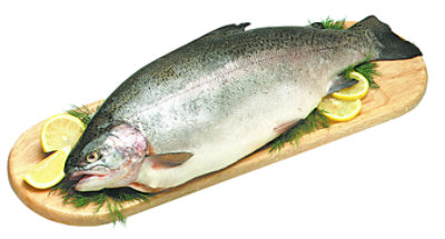 Seafood Service Counter Fish Trout Rainbow Whole Fresh Kosher - 0.75 LB