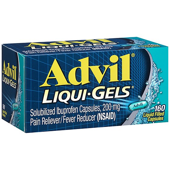 Advil Liqui-Gels Ibuprofen Capsules 200mg Liquid Filled - 160 Count