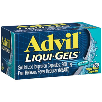 Advil Liqui-Gels Ibuprofen Capsules 200mg Liquid Filled - 160 Count