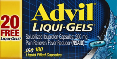 Advil Liqui-Gels Ibuprofen Capsules 200mg Liquid Filled - 160 Count - Image 2