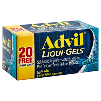 Advil Liqui-Gels Ibuprofen Capsules 200mg Liquid Filled - 160 Count - Image 1