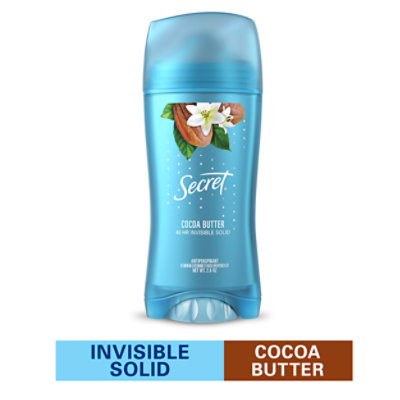 Secret Fresh Invisible Solid Cocoa Butter Antiperspirant and Deodorant - 2.6 Oz