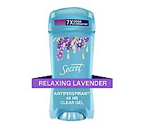 Secret Antiperspirant Deodorant For Women Clear Gel Lavender - 2.6 Oz