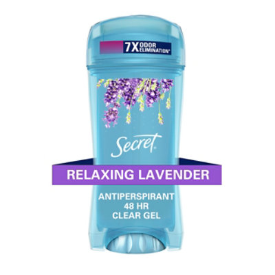 Secret Antiperspirant Deodorant For Women Clear Gel Lavender - 2.6 Oz