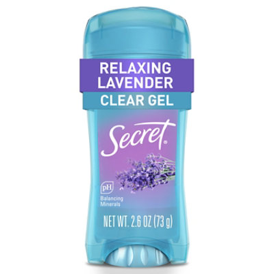 Secret Antiperspirant Deodorant For Women Clear Gel Lavender - 2.6 Oz