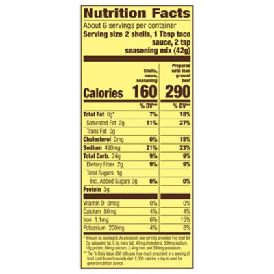 Old El Paso Tortillas Flour Dinner Kit Taco Crunchy Box - 8.8 Oz - Image 3