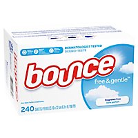 Bounce Free & Gentle Unscented Fabric Softener Dryer Sheets for Sensitive Skin - 240 Count - Image 2