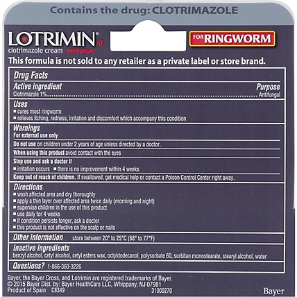Lotrimin AF Antifungal Cream Clotrimazole For Ringworm - 0.42 Oz - Image 5