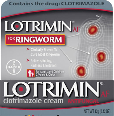 Lotrimin AF Antifungal Cream Clotrimazole For Ringworm - 0.42 Oz - Image 2