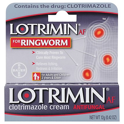Lotrimin AF Antifungal Cream Clotrimazole For Ringworm - 0.42 Oz - Image 1