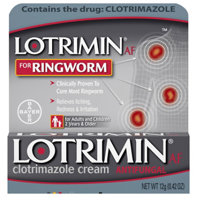 Lotrimin AF Antifungal Cream Clotrimazole For Ringworm - 0.42 Oz